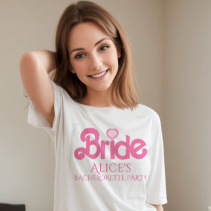 T-shirt Jolie mariée rose personnalisée à être