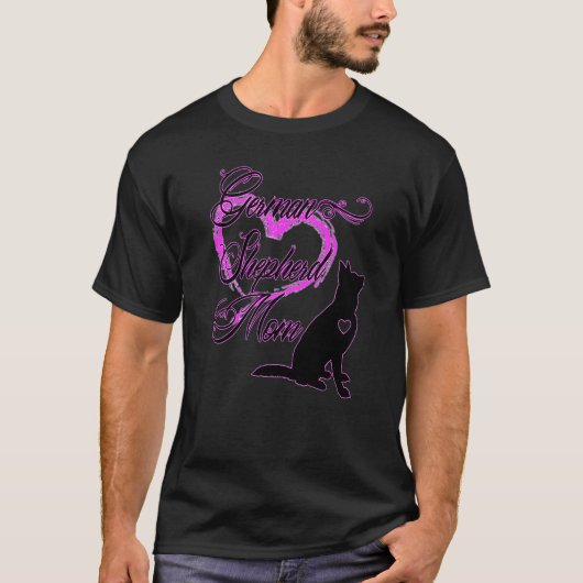 T-shirt Jolie mère berger allemand (Devant)
