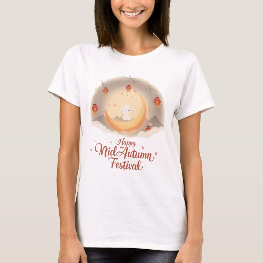 T-shirt Jolie Moon Rabbit - Happy Mid-Autumn Festival Tee (Devant)