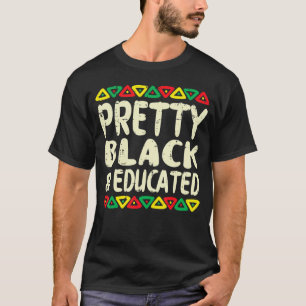 T-shirt Jolie Noire Et Éduquée Femmes Africaines Poing Noi