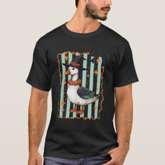 T-shirt Jolie Oie Halloween Sorcière Oie Coquette Arc Spoo
