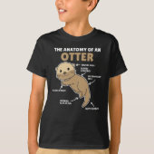 T-shirt Jolie Otter Explication Anatomie D'Une Otter (Devant)