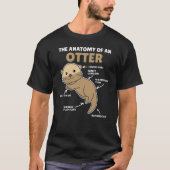 T-shirt Jolie Otter Explication Anatomie D'Une Otter (Devant)