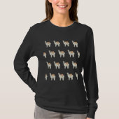 T-shirt Jolie Parcelle Dormir Sur Llama Motif Tri B (Devant)