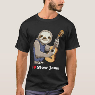 T-shirt Jolie Parcelle Jouant Des Jams Lents Sur Ukulele O