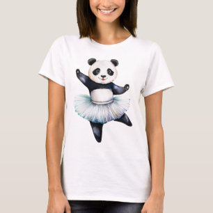 T-shirt Jolie petite ballerine panda danse ballet