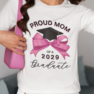 T-shirt Jolie Pretty Pink Bow Fier Maman de Graduate