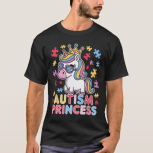T-shirt Jolie Princesse Autism Unicorn Filles Fille Autism