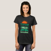 T-shirt Jolie professeur d'anglais & soleil (Devant entier)