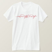 T-shirt Jolie Red Sweetheart Script Saint Valentin Chemise (Design devant)