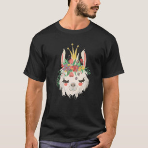 T-shirt Jolie Reine Llama Alpaca Garçon fille enfants