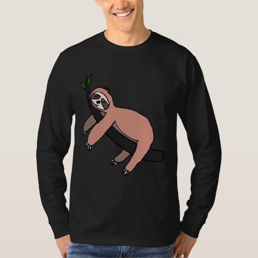 T-shirt Jolie Sloth Dormir Sur Branche (Devant)