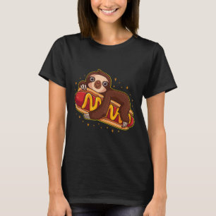 T-shirt Jolie Sloth Hotdog Funny Foody Hot Chien