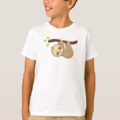 T-shirt Jolie Sloth, Petite Sloth, Fente Bébé, Fente Lazy (Devant)