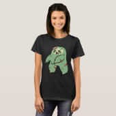 T-shirt Jolie Sloth Zombie Vert (Devant entier)