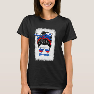 T-shirt Jolie Slovénie pour Fille Slovène Drapeau Grils Fe