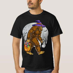 T-shirt Jolie sorcière Bigfoot Citrouille Halloween Filles
