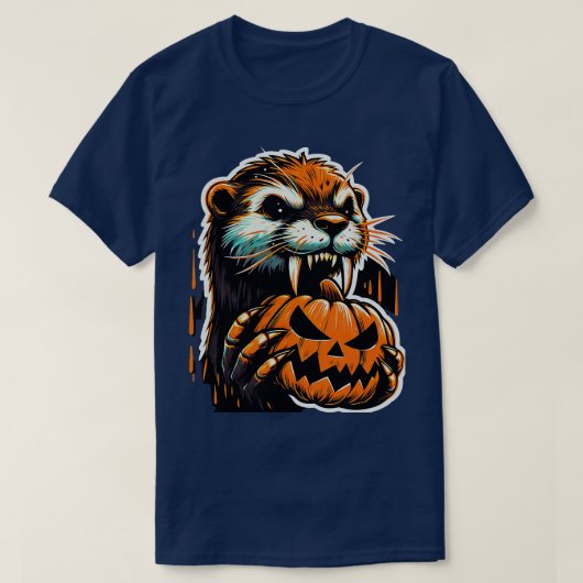 T-shirt Jolie sorcière de loutre halloween Enfants Garçons (Design devant)