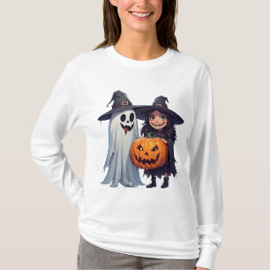 T-shirt Jolie Sorcière Fantôme Citrouille Halloween 🎃