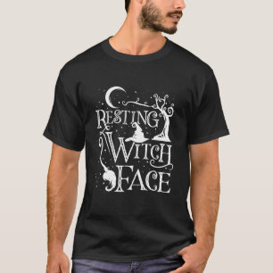 T-shirt Jolie Sorcière Repose Face Filles Drôle Femmes Hal