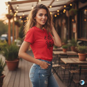 T-shirt Jolie sorcière rouge femmes Halloween