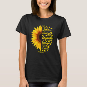 T-shirt Jolie Tournesol Bible chrétienne Verse Femmes Ados