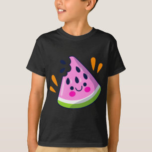 T-shirt Jolie tranche de pastèque Bite Vacances d'été vibr