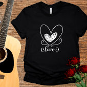 T-shirt Jolie Typographie moderne Aimer Coeurs Valentines