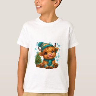 T-shirt Jolie vache des Highlands d'hiver pour l'art de No