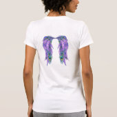 T-shirt Jolies ailes d'ange de plume de paon (Dos)