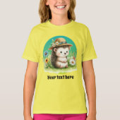T-shirt Jolies filles de hérisson personnalisables (Devant)