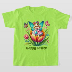 T-shirt Jolies filles Joyeuses fées de Pâques personnalisa