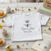 T-Shirt Jolies filles Reine Abee, Couronne Or & Coeurs Nom