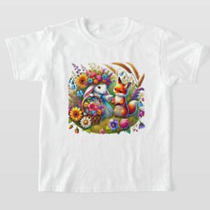 T-shirt Jolies filles renard lapin