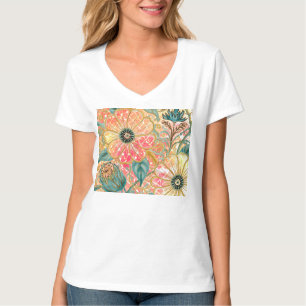 T-shirt Jolies fleurs épanouies avec un design coloré