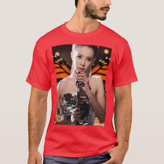 T-shirt Jolin Tsai le papillon social chantant