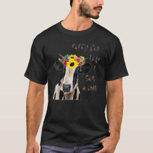 T-shirt Jolis Animaux de Ferme Campagne Désolé Je Suis En