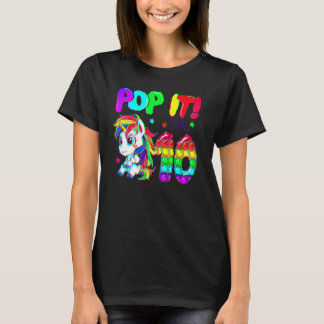 T-shirt Jolis Jouets Licorne Anti-Stress Pop It J'ai 10 An