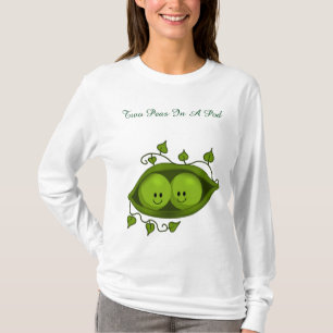 T-shirt Jolis jumeaux deux petits pois dans une cosse