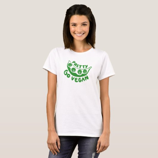 T-shirt Jolis Pois S'Il Vous Plaît Allez Vegan Cute Pun Fu (Devant entier)