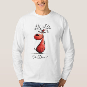 T-shirt Jolis rennes de Noël de dessin animé – Vacances am