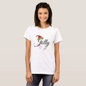 T-shirt Jolly AF Elf Casquette Noël (Devant entier)