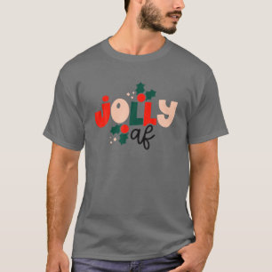 T-shirt Jolly AF Mon amusant pyjama de Noël Père Noël Retr