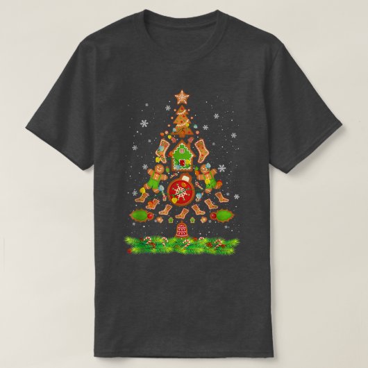 T-shirt Jolly Gingerbread Family Christmas Tree Gingerbrea (Design devant)