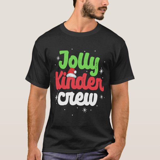 T-shirt Jolly Kinder Crew Kindergarten Teacher Matching Ch (Devant)