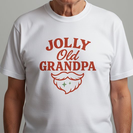 T-shirt Jolly Old Grandpa | Funny Holiday Grandpa Tee