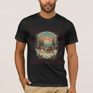 T-shirt Jolly Père Noël Vibes - Christma Festive Black T-S