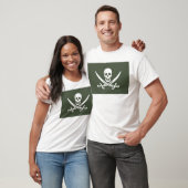 T-shirt Jolly roger de Calico Jack Rackham (Vert) (Unisexe)