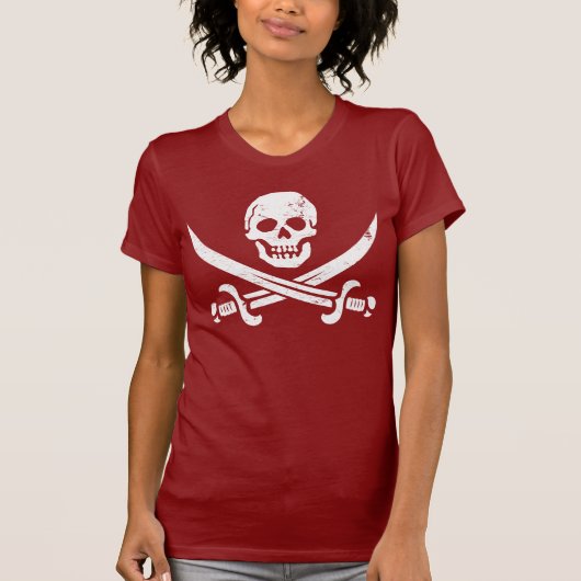T-shirt Jolly roger de drapeau de pirate de John Rackham (Devant)
