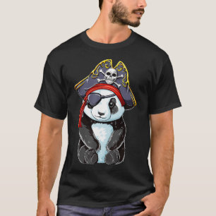 T-shirt Jolly roger Panda Pirate Drapeau Drapeau et Cr